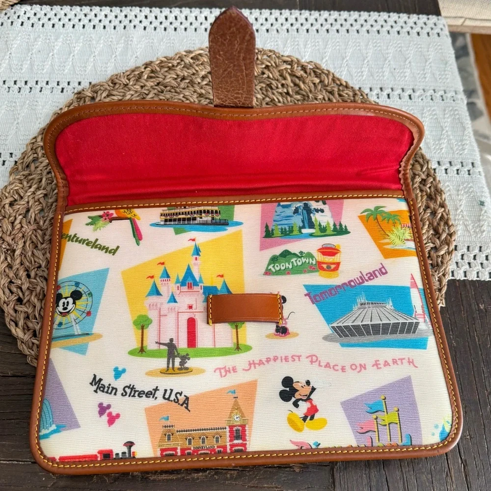 Disney Dooney & Bourke Disneyland Retro Attractions iPad Case RARE